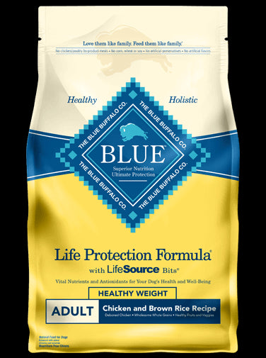 Blue Buffalo Healthy Weight Chicken & Rice Adult Dry Dog Food 15lb - Poudre Pet and Feed Supply